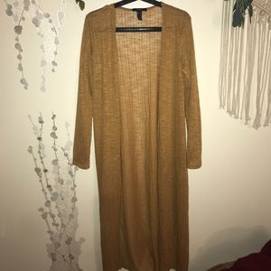 NWOT Mustard Longline Cardigan